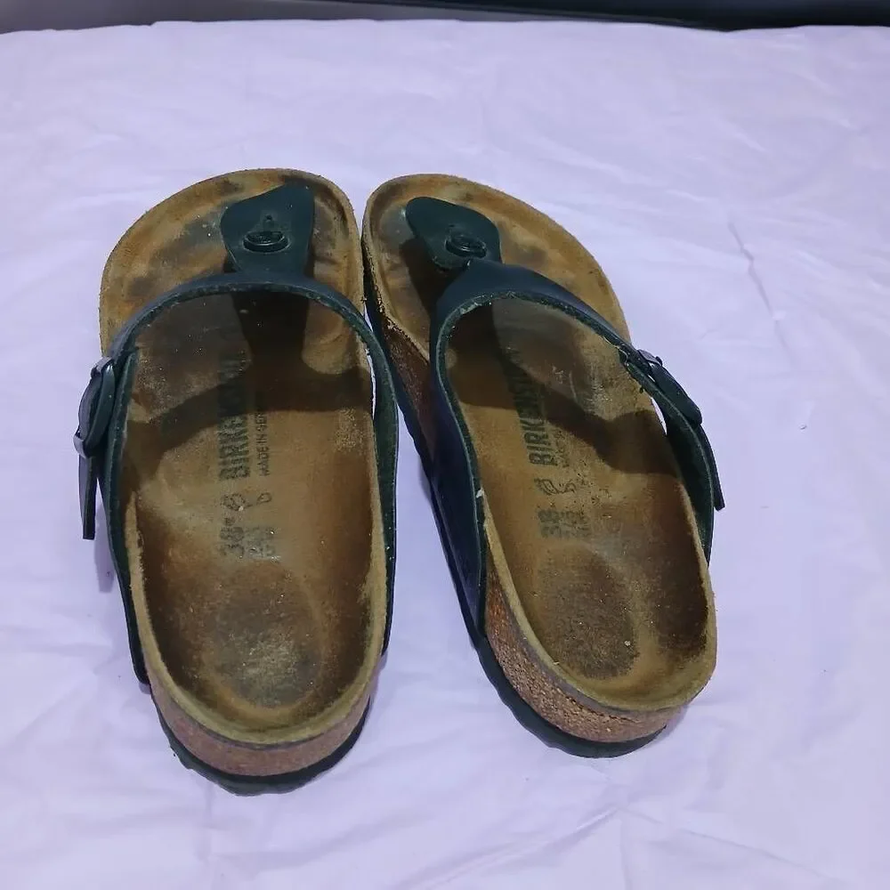 Birkenstock women's size 8 black corkbead sandals